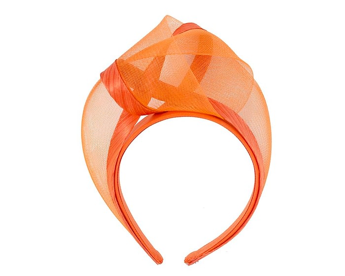 Fascinators Online - Orange turban headband by Fillies Collection