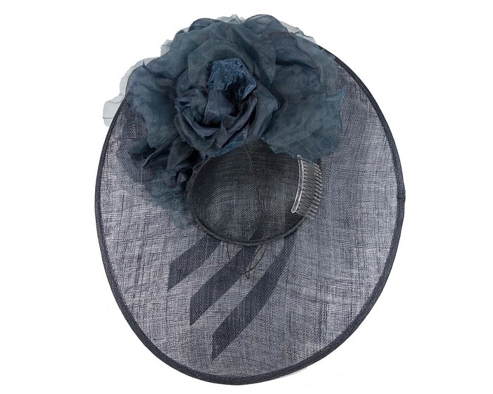 Fascinators Online - Large navy plate racing fascinator by Fillies Collection