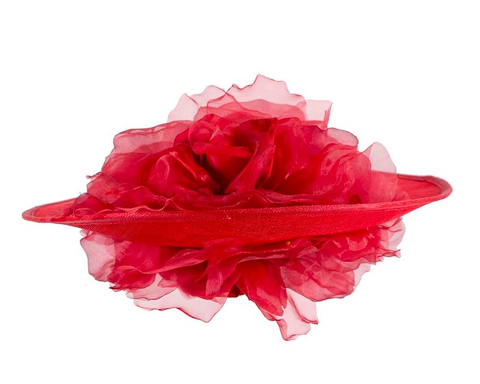 Fascinators Online - Large red plate racing fascinator by Fillies Collection