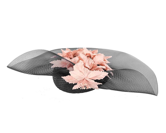 Fascinators Online - Bespoke black & pink fascinator hat by Fillies Collection