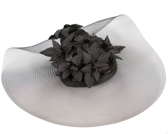 Fascinators Online - Bespoke black fascinator hat by Fillies Collection