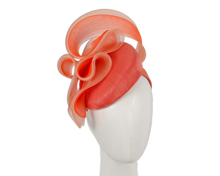 Fascinators Online - Large orange and cream fascinator by Fillies Collection
