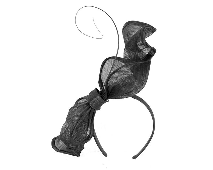 Fascinators Online - Twisted black racing fascinator by Fillies Collection