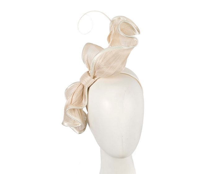 Fascinators Online - Twisted cream racing fascinator by Fillies Collection