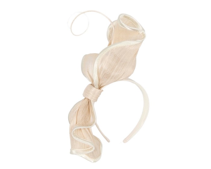 Fascinators Online - Twisted cream racing fascinator by Fillies Collection
