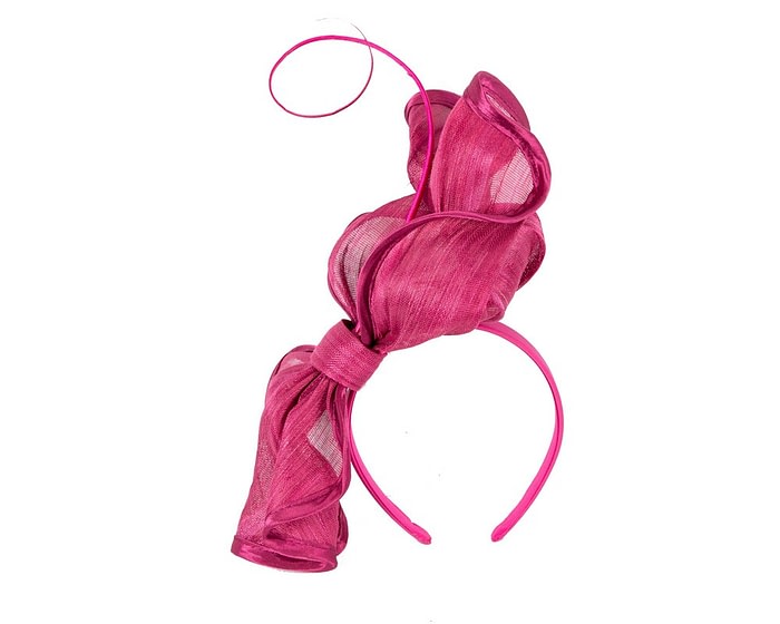 Fascinators Online - Twisted fuchsia racing fascinator by Fillies Collection