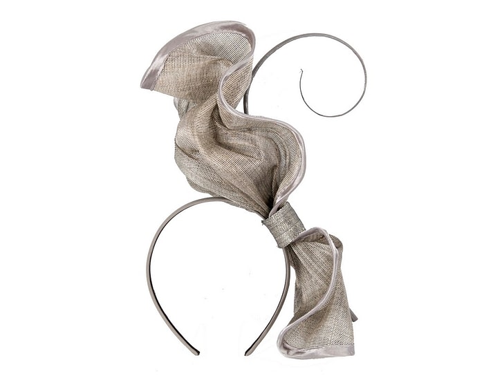 Fascinators Online - Twisted silver racing fascinator by Fillies Collection