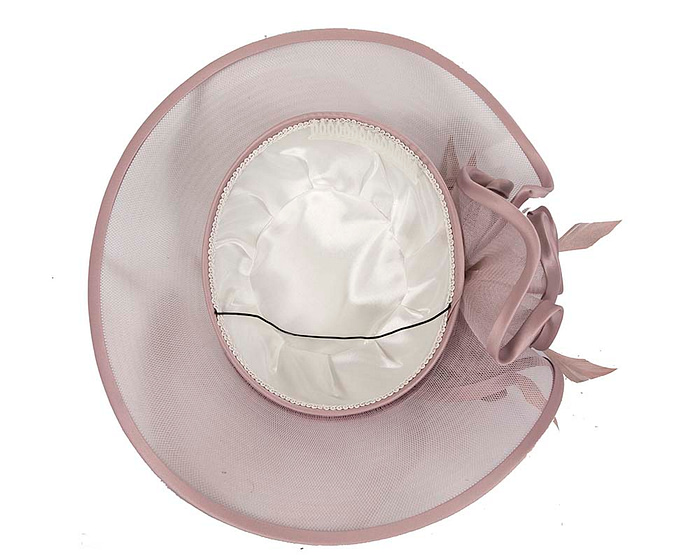 Fascinators Online - Tea rose custom made Mother of the Bride hat by Cupids Millinery