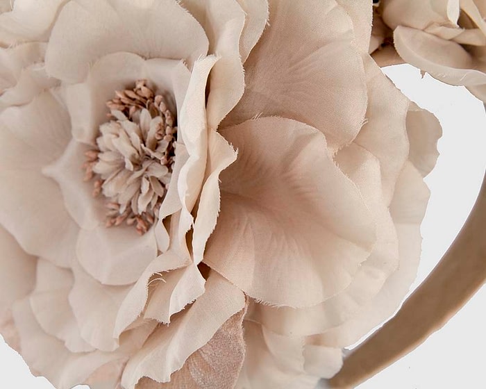 Fascinators Online - Nude flower headband by Max Alexander
