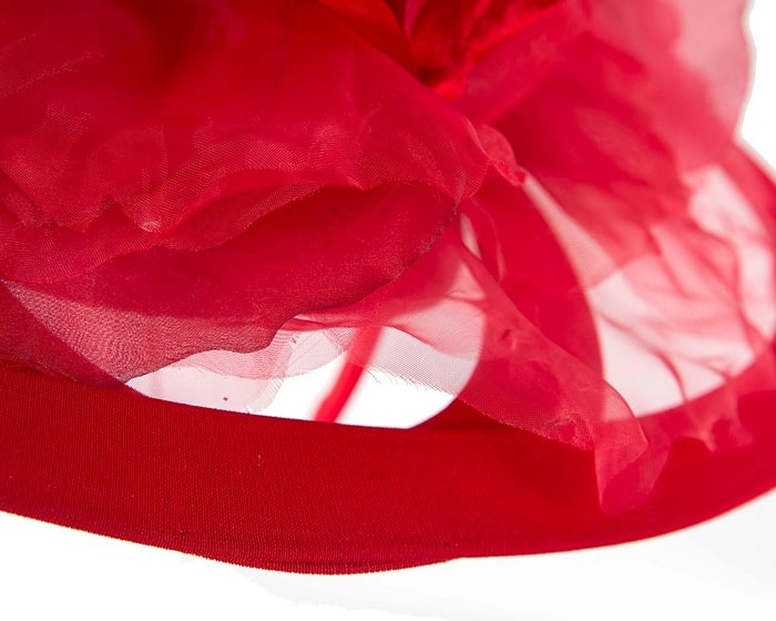 Fascinators Online - Bespoke large red fascinator hat by Fillies Collection