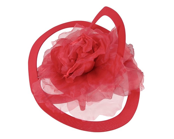 Fascinators Online - Bespoke large red fascinator hat by Fillies Collection