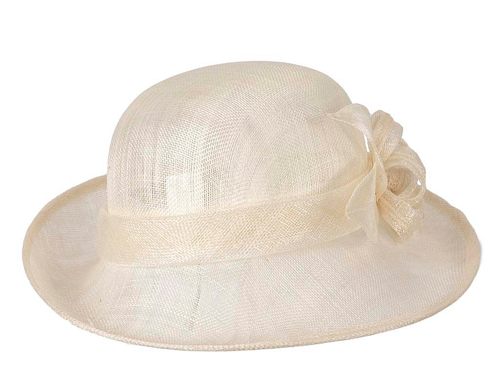 Fascinators Online - Cream cloche spring fashion hat by Max Alexander