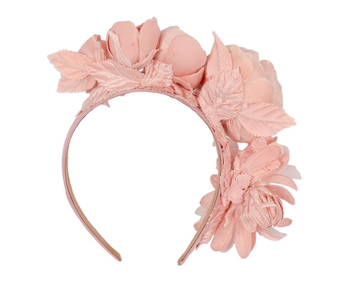 Fascinators Online - Pink flower headband fascinator by Max Alexander