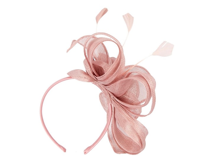 Fascinators Online - Dusty Pink sinamay flower headband