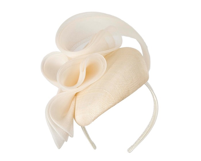 Fascinators Online - Large cream fascinator by Fillies Collection
