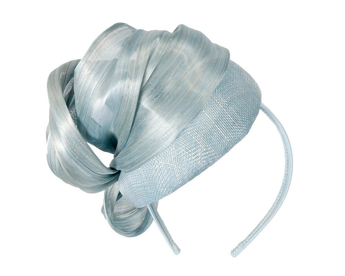 Fascinators Online - Light Blue pillbox with bow by Fillies Collection