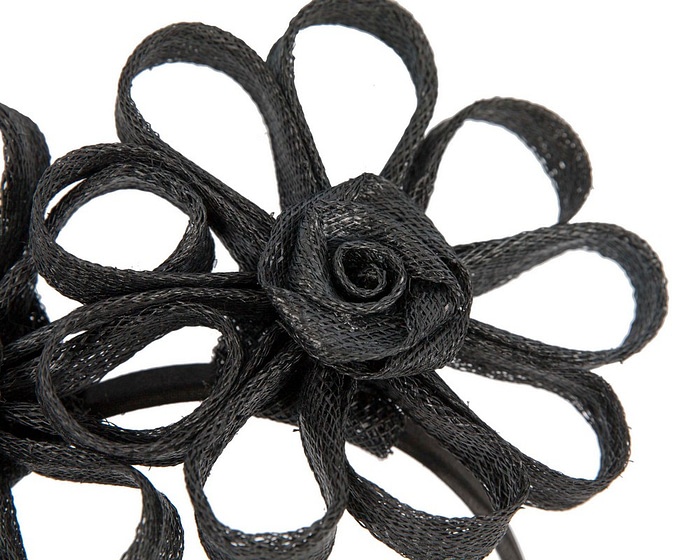 Fascinators Online - Black flowers fascinator headband by Max Alexander