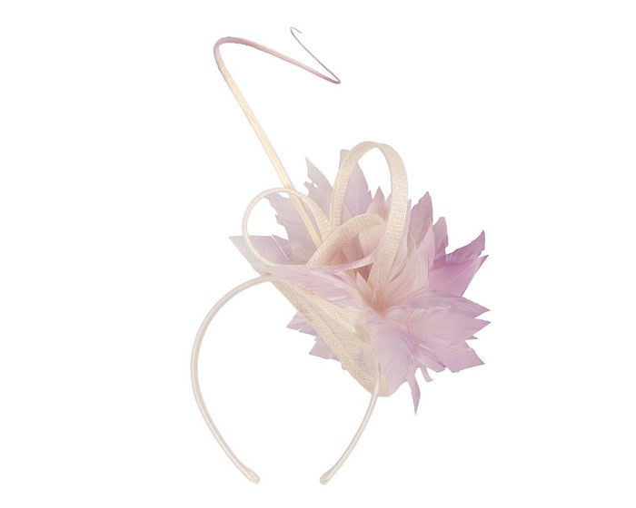 Fascinators Online - Lilac feather flower fascinator by Fillies Collection