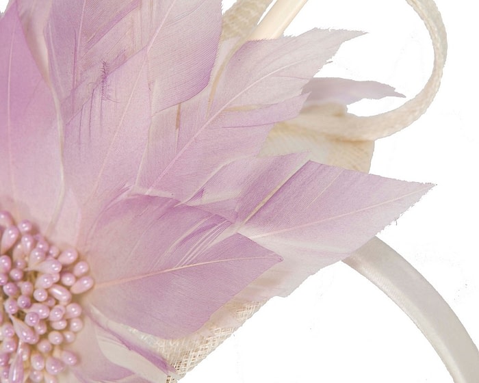 Fascinators Online - Lilac feather flower fascinator by Fillies Collection