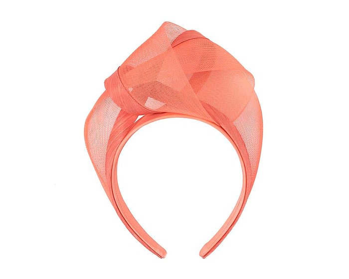 Fascinators Online - Coral turban headband by Fillies Collection