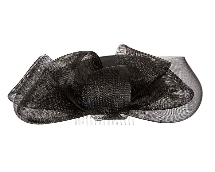 Fascinators Online - Black custom made special occasion hat by Cupids Millinery