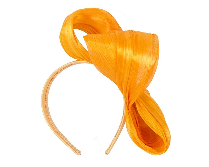 Fascinators Online - Yellow gold bow racing fascinator by Fillies Collection
