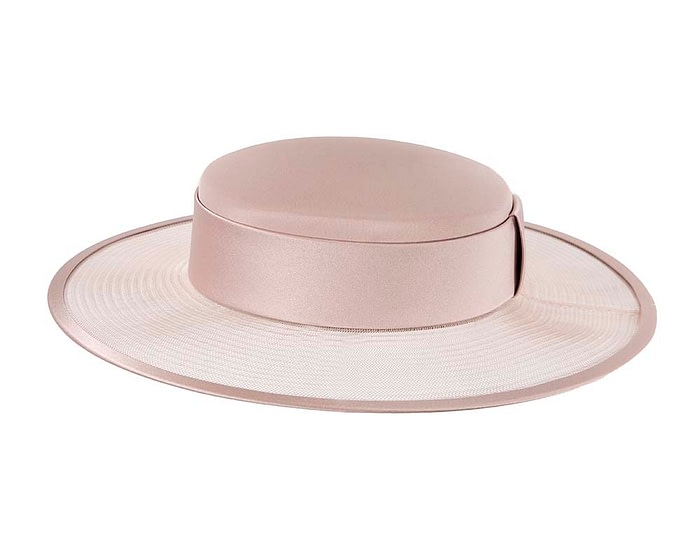 Fascinators Online - Tea Rose boater hat by Cupids Millinery Melbourne