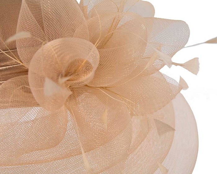 Fascinators Online - Cashew custom made Mother of the Bride hat