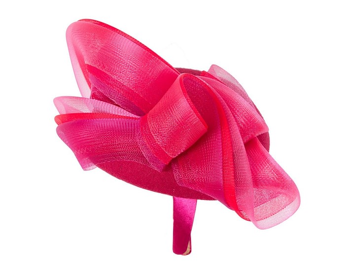 Fascinators Online - Large fuchsia winter racing fascinator by Fillies Collection
