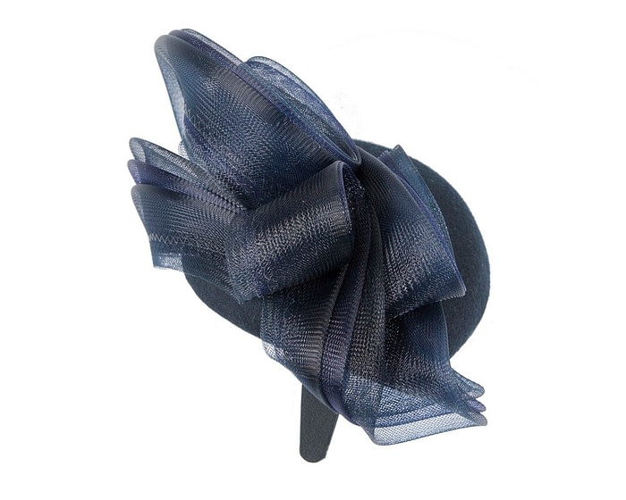 Fascinators Online - Large navy winter racing fascinator by Fillies Collection