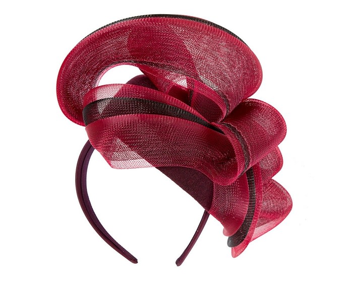 Fascinators Online - Large wine winter racing fascinator by Fillies Collection