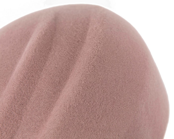 Fascinators Online - Designers dusty pink felt hat by Max Alexander