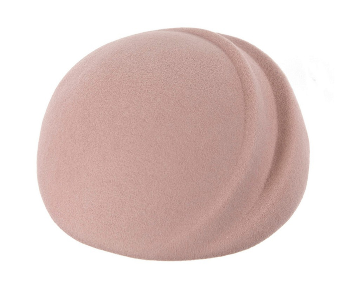 Fascinators Online - Designers dusty pink felt hat by Max Alexander