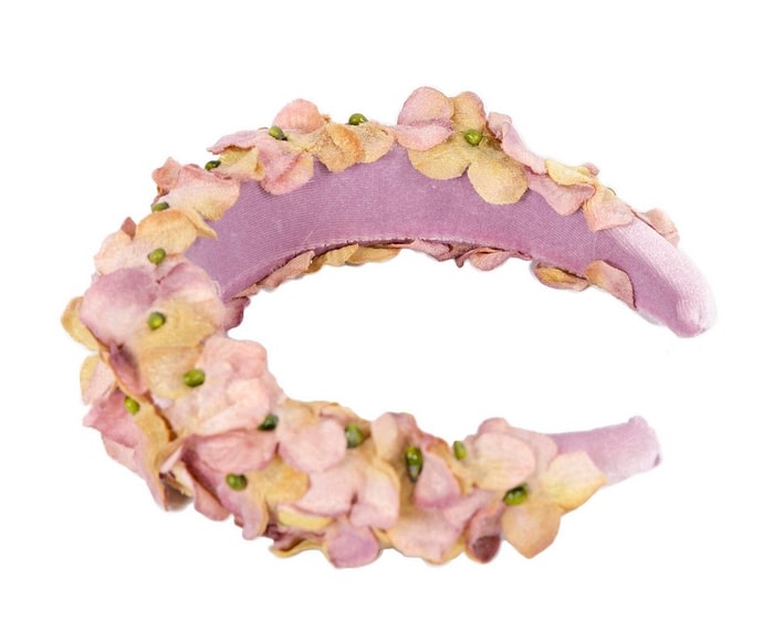 Fascinators Online - Lilac velvet flower headband halo by Max Alexander
