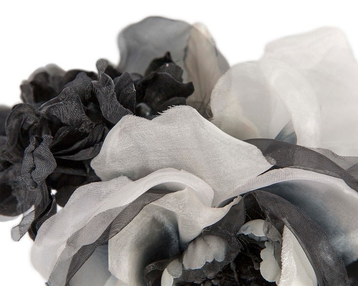 Fascinators Online - Black & White flower headband by Max Alexander