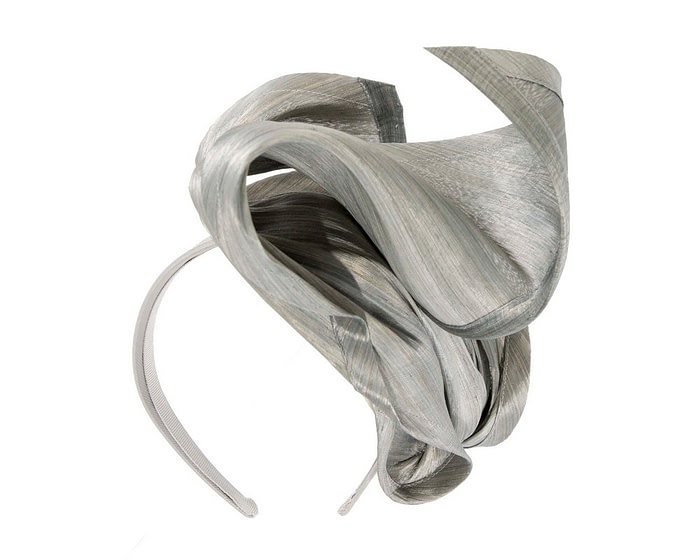 Fascinators Online - Bespoke silver racing fascinator by Fillies Collection