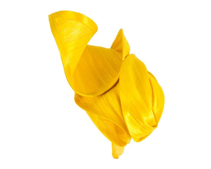 Fascinators Online - Bespoke yellow racing fascinator by Fillies Collection