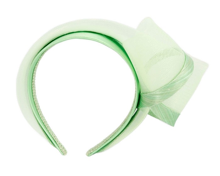 Fascinators Online - Light green racing fascinator headband by Fillies Collection