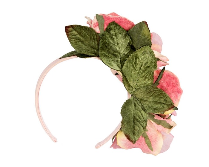 Fascinators Online - Multi-color pink flower headband by Max Alexander