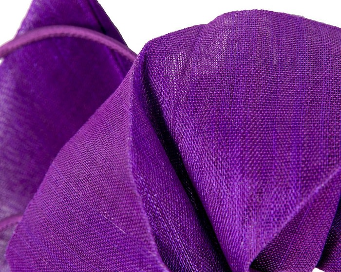 Fascinators Online - Bespoke sculptured purple fascinator by Fillies Collection