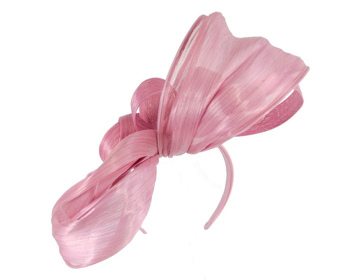 Fascinators Online - Large dusty pink fascinator by Fillies Collection