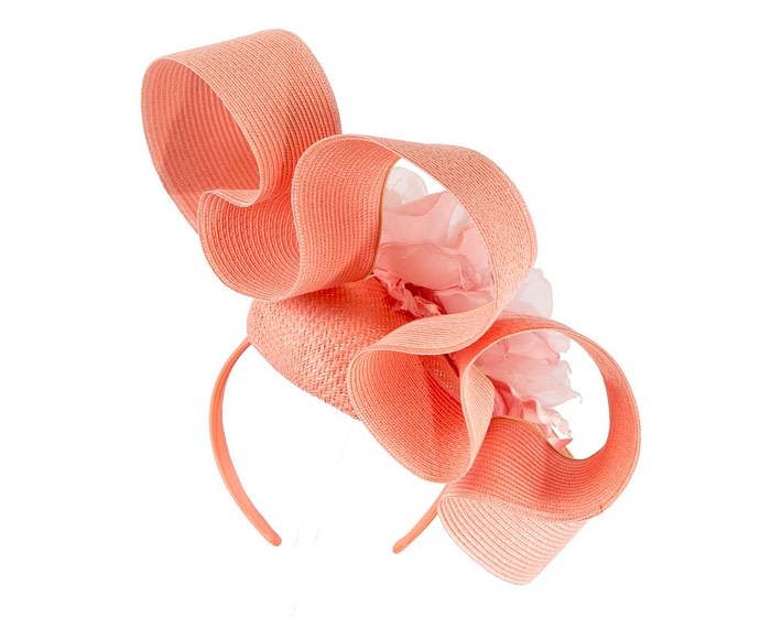 Fascinators Online - Large coral fascinator by Fillies Collection