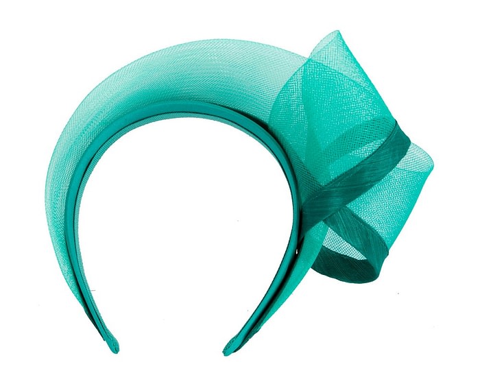 Fascinators Online - Teal Green racing fascinator headband by Fillies Collection