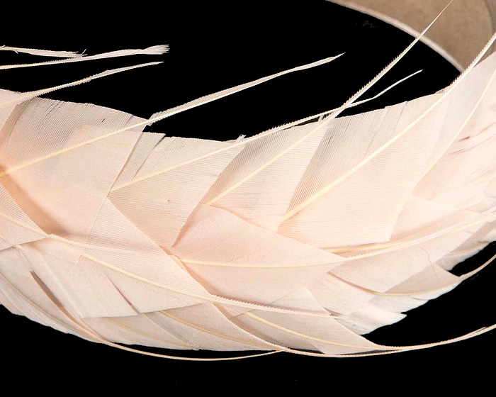 Fascinators Online - Nude feather headband by Max Alexander