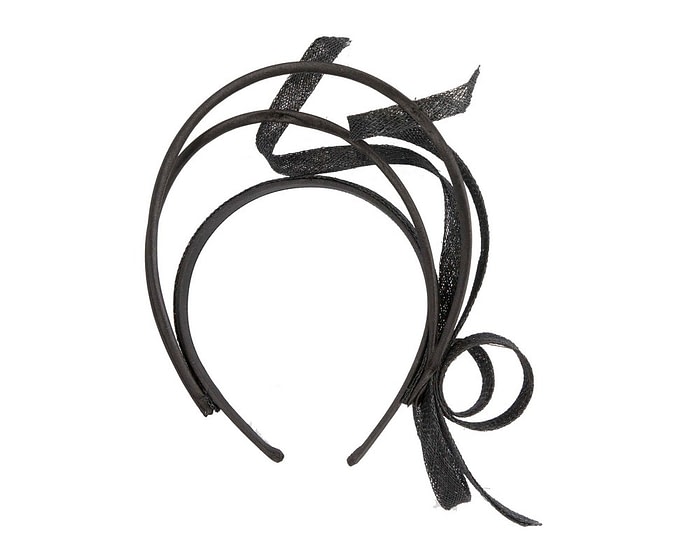 Fascinators Online - Black crown fascinator headband