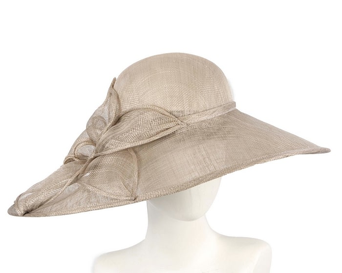 Fascinators Online - Large silver fashion hat by Max Alexander