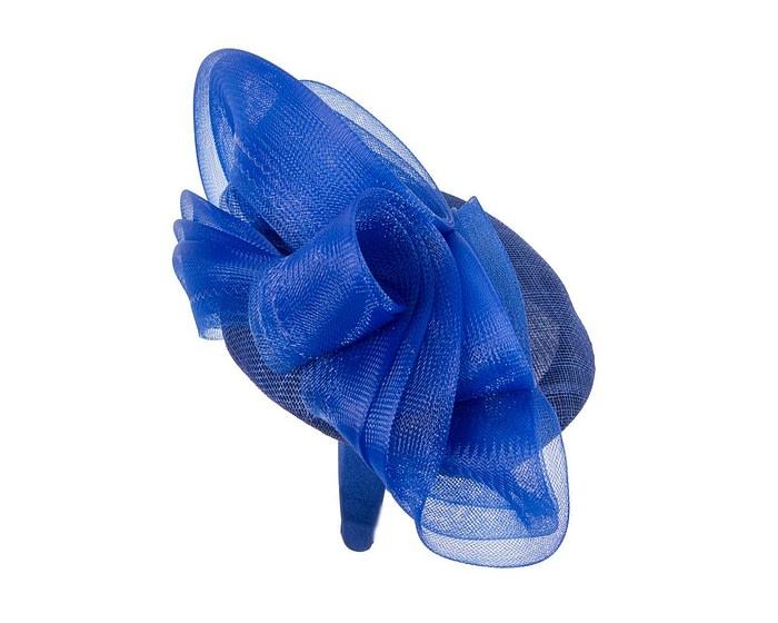 Fascinators Online - Large royal blue fascinator by Fillies Collection