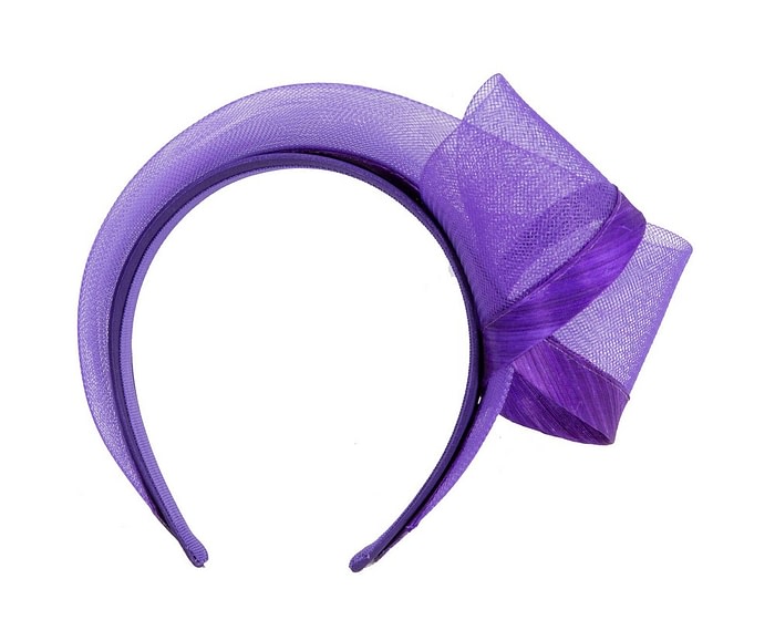 Fascinators Online - Purple racing fascinator headband by Fillies Collection