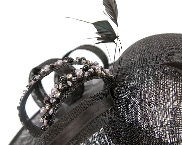 Fascinators Online - Black ladies fashion hat by Max Alexander