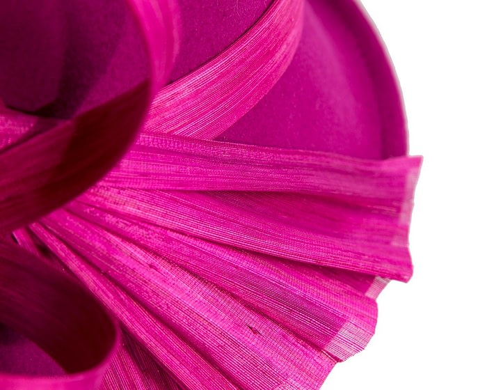 Fascinators Online - Bespoke fuchsia felt fedora by Fillies Collection